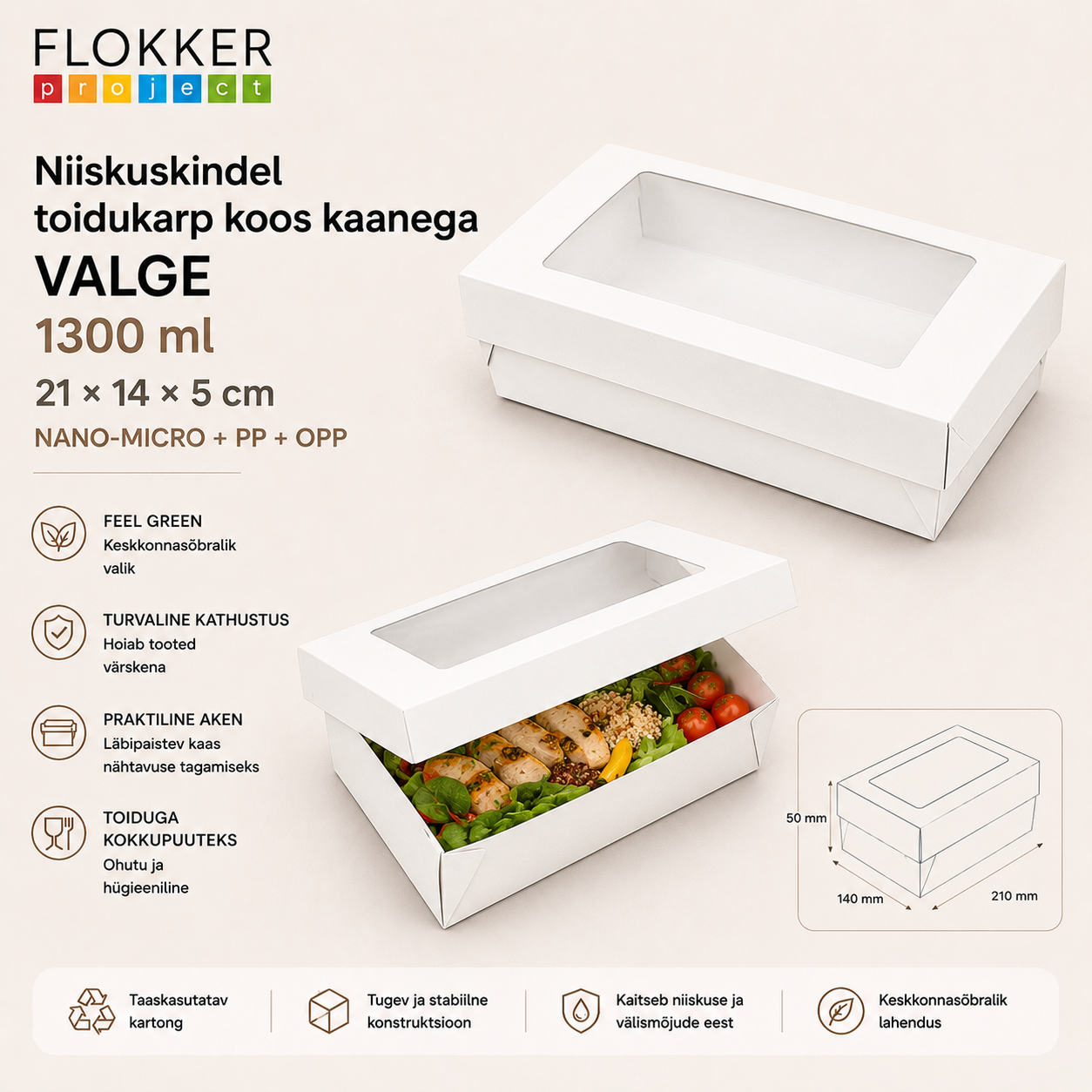 Karp VALGE 21x14x5cm/50