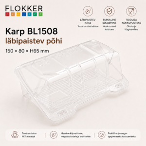 Karp BL1508  läbipaistev 150x100xh.65mm/320