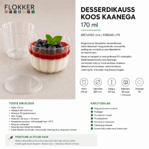 Desserdikauss BUDINO 170ml 87xh.50mm+kaas/50