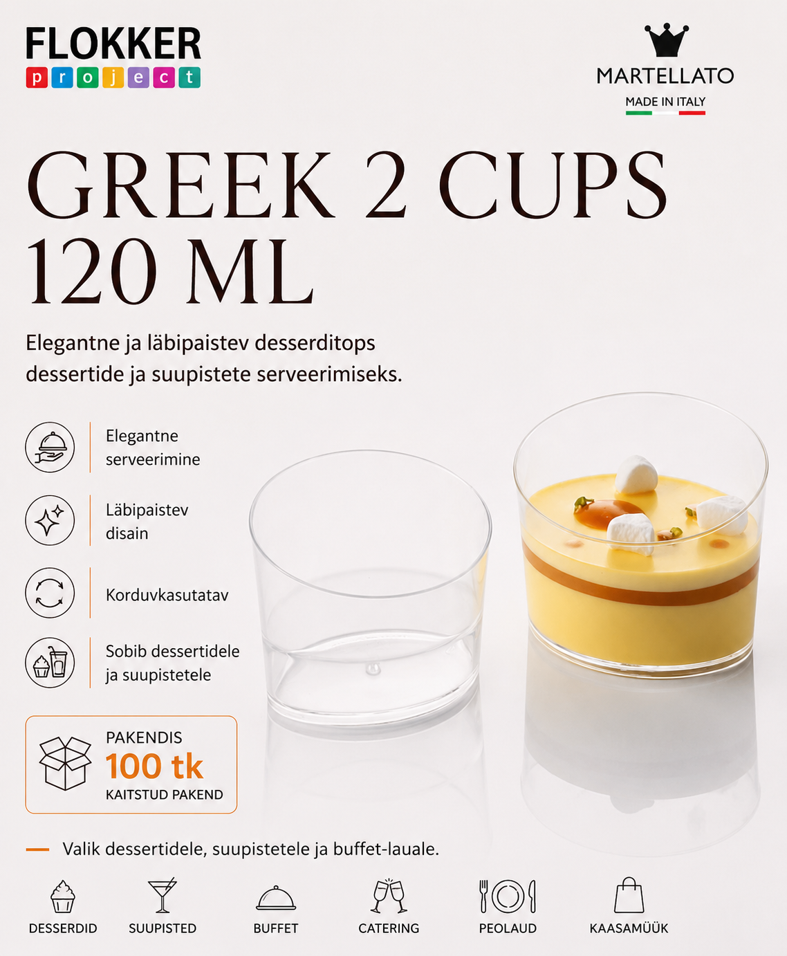 Desserditopsid GREEK 120ml /100