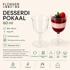 Desserdi pokaal 60ml Ø5,3x8,8cm kirgas /10