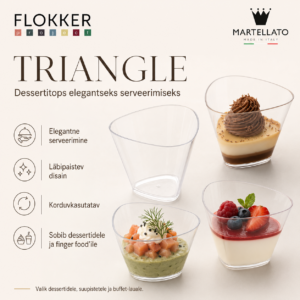Desserditopsid TRIANGLE 175 ml Ø85 h.65mm /100