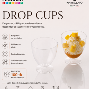 Desserditopsid DROP 190 ml Ø75 H.85mm -18°C kuni +70°C /100