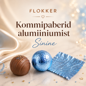 Kommipaber alum.SININE 10x10cm/150