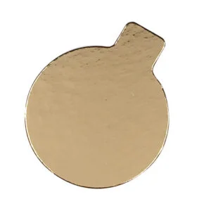 Kahepoolne tordialuspapp KULD/HÕBE Ø8cm+saba /100tk - Pilt 3