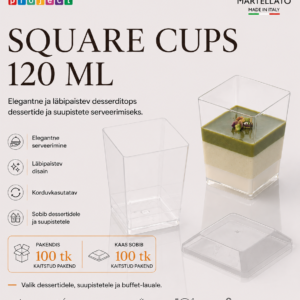 Desserditopsid SQUARE 120ml H.70 /100