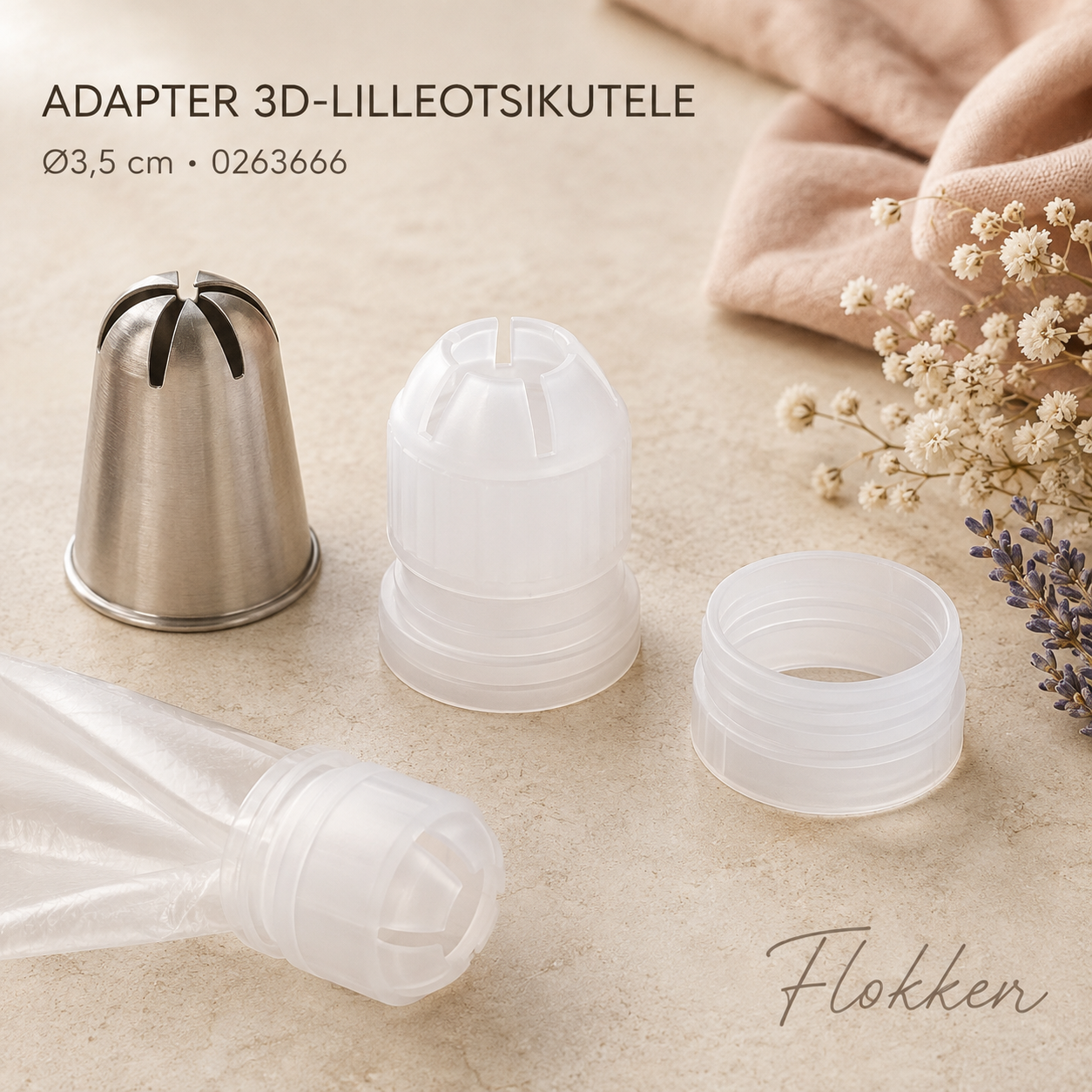 Decora plastist adapter 3D-lilleotsikutele Ø3,5 cm 0263666