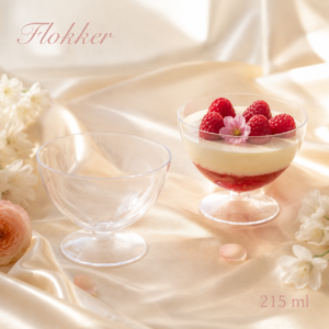 BUBBLE läbipaistev jalaga desserditops 215 ml