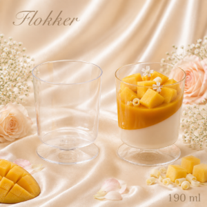 CYLINDER läbipaistev silindriline jalaga desserditops 190 ml