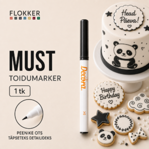 Decora must toidumarker peene otsaga suhkrumassile ja küpsistele joonistamiseks, 1 tk
