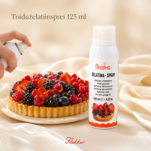 Decora läbipaistev toiduželatiinsprei 125 ml tortide ja puuviljade glasuurimiseks