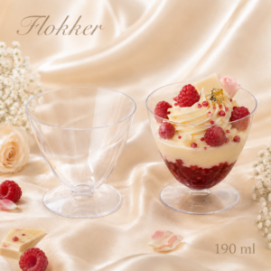 DROP läbipaistev jalaga desserditops 190 ml