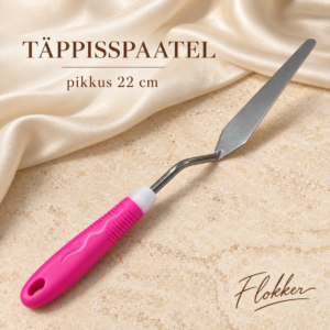 Painutatud roostevabast terasest tera ja roosa käepidemega Decora modelleerimise täppisspaatel, 22 cm