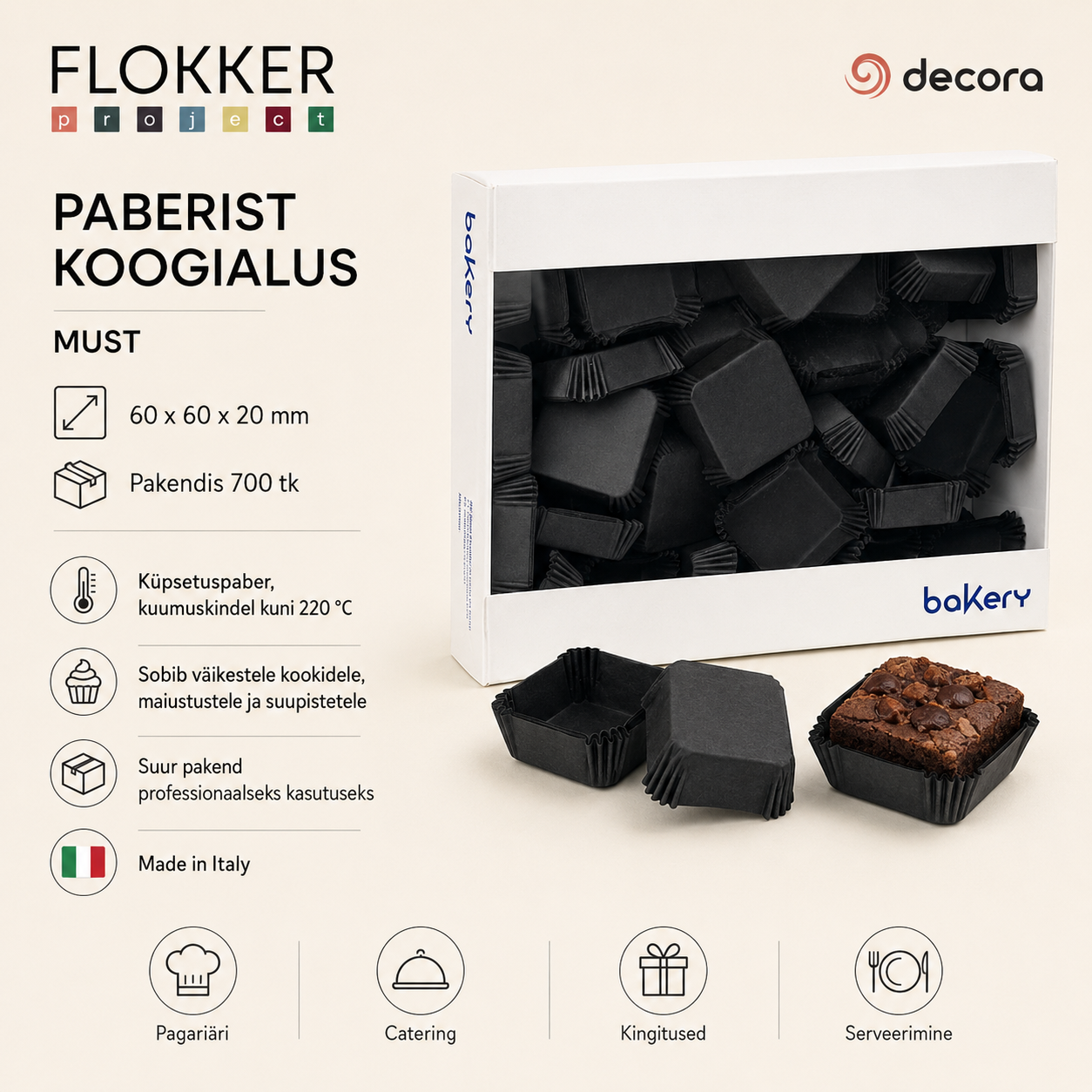 Paberalus MUST 60x60xh.20mm /700