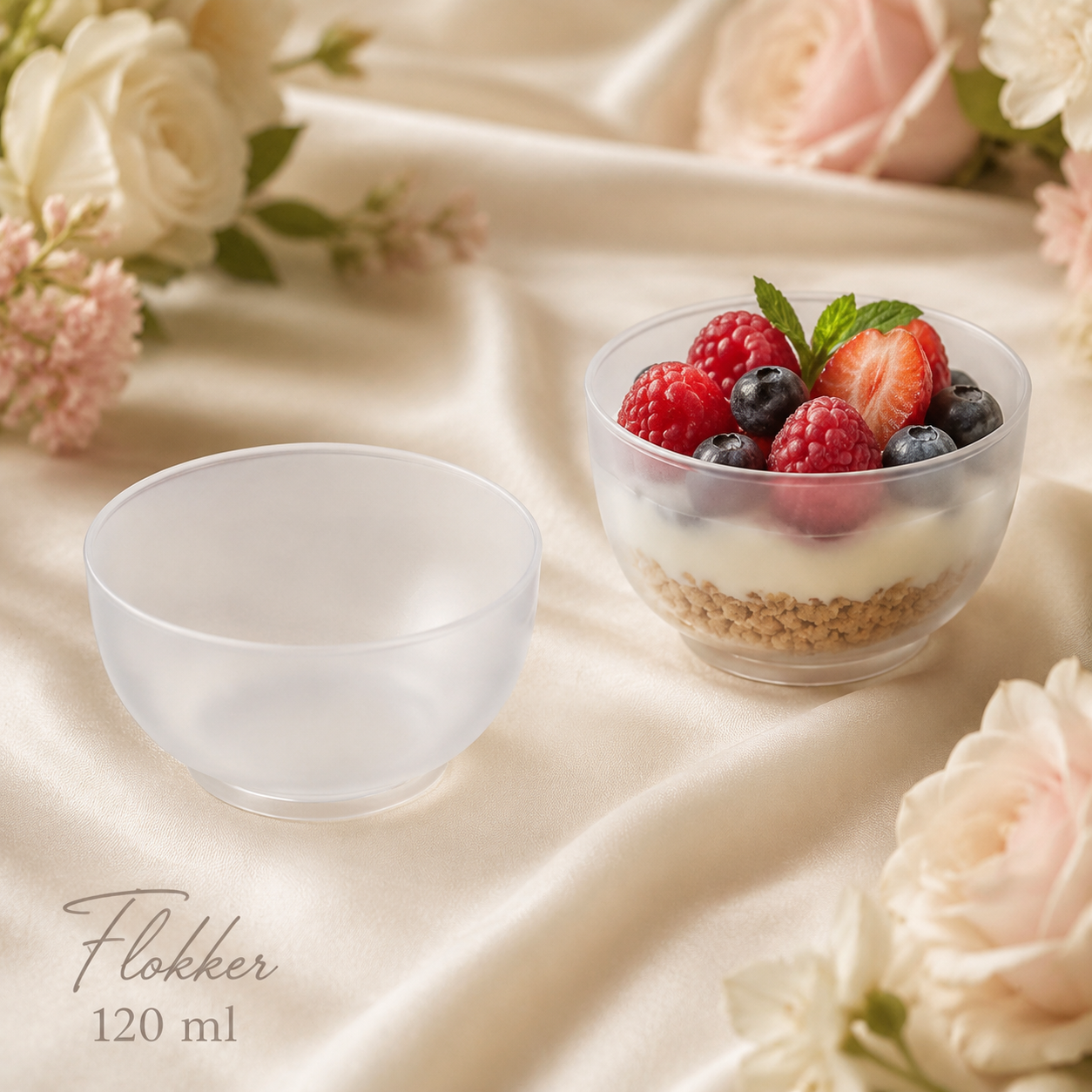 Ümarad poolmatid desserditopsid 120 ml mõõduga Ø72 × 51 mm