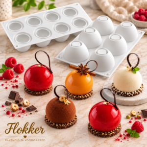 Silikomart TRUFFLES 120 silikoonvorm Ø62 × H52 mm, 8 pesa, 117 ml pallikujulistele dessertidele