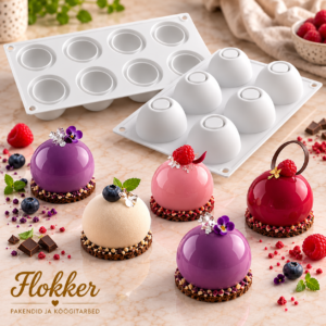 Silikomart TRUFFLES 70 silikoonvorm Ø52 × H45 mm, 70 ml pallikujuliste dessertide valmistamiseks