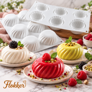 Silikoonvorm SAMURAI 110 Ø70 × H35 mm 6 portsjondesserdile – Flokker