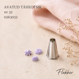 Decora avatud täheotsik nr 32 roostevabast terasest