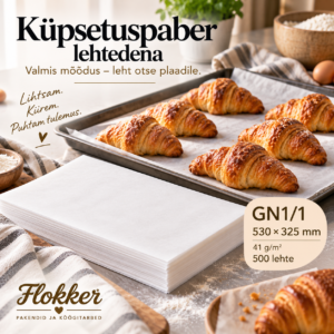 GN1/1 küpsetuspaber lehtedena 530 × 325 mm, 41 g/m², 500 lehte