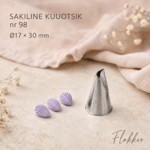 Decora sakiline kuuotsik nr 98 mõõtudega 17 × 30 mm