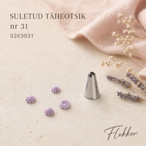 Decora suletud täheotsik nr 31 roostevabast terasest