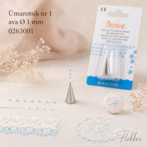 Decora miniatuurne ümarotsik nr 1 ava 1 mm blisterpakendiga