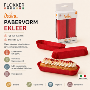 Paberalus Ekleer PUNANE 135x33xh.28mm /60