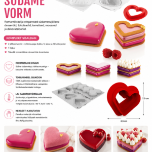 Silikoonvorm MINI LOVE STORY+lõikur 80X66 H.12MM