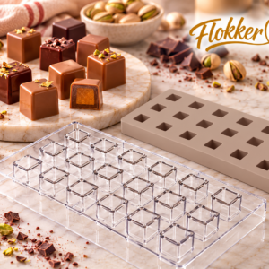 Silikomart KIT CUBO 01 täidisega pralinee vormikomplekt CH029 ja ICH029 / 24