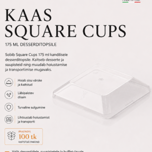 KAAS Desserditopsidele Square 175ml /100