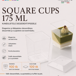 Desserditopsid SQUARE 175ml /100