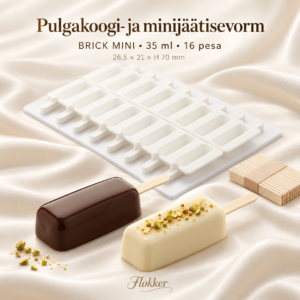 Pulgakoogi- ja minijäätisevorm BRICK MINI 35 ml, 16 pesa
