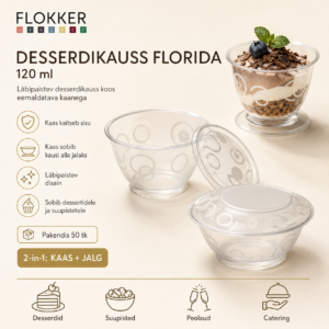 Desserditopsid FLORIDA + kaas 120ml /50
