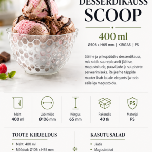 Desserdikauss SCOOP 400ml Ø10,6 H.6,5cm /40pk