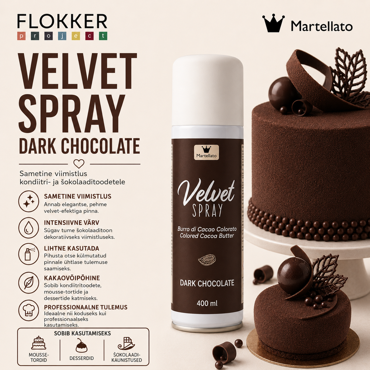 Velvet Spray DARK CHOCOLATE 400ml