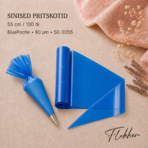 Professionaalsed sinised BluePoche pritskotid 55 cm 80 μm 100 tk