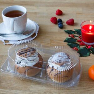 Kahe pesaga toidukarp SL438D mõõtudega 230×130×70 mm