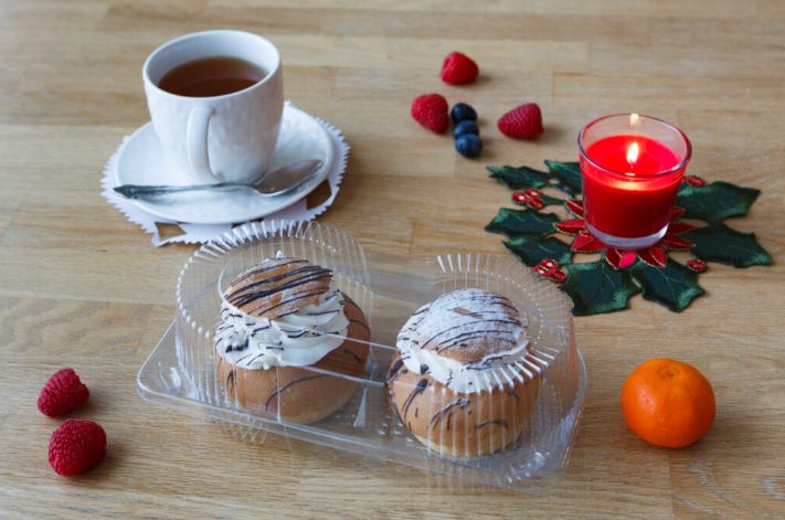 Kahe pesaga toidukarp SL438D mõõtudega 230×130×70 mm