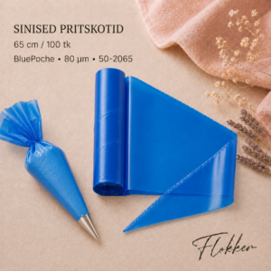 Professionaalsed sinised BluePoche pritskotid 65 cm 80 μm 100 tk