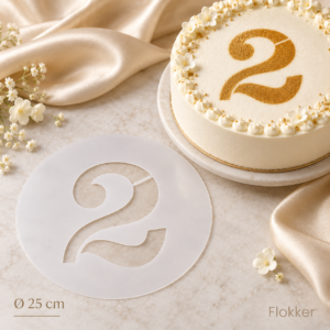 Ümmargune Decora number 2 tordišabloon läbimõõduga 25 cm