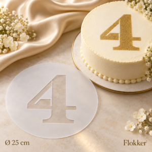 Ümmargune Decora number 4 tordišabloon läbimõõduga 25 cm