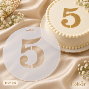 Ümmargune Decora number 5 tordišabloon läbimõõduga 25 cm
