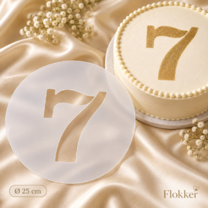 Ümmargune Decora number 7 tordišabloon läbimõõduga 25 cm