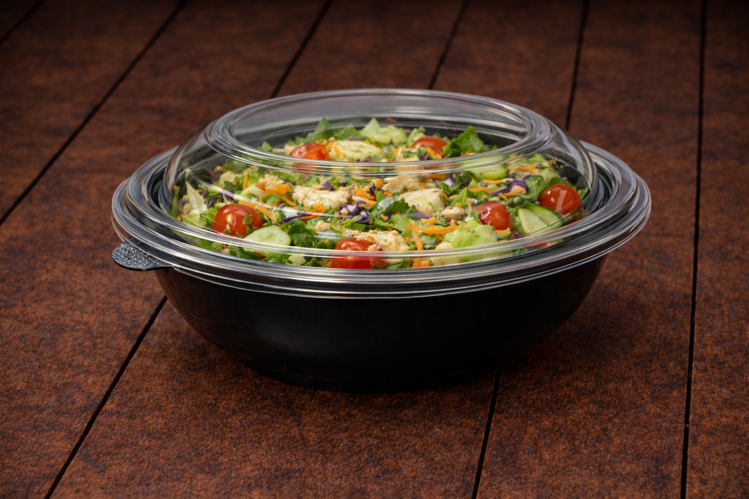 Tugev must ümar salatikauss 750 ml PET-plastikust