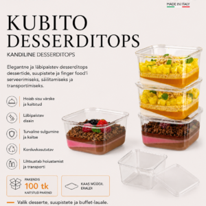 Desserditopsid KUBITO, 83x83 H.49mm 210ml /100