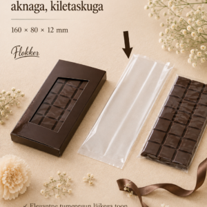 Å okolaaditahvli ÃŒmbris aknaga Tumepruun 160x80x12mm 10tk kmpl