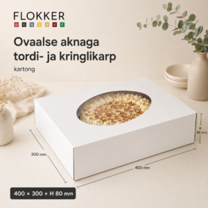 Tordi/kringlikarp kartong aknaga 400x300xh.80