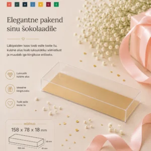 Oranž aknaga šokolaaditahvli ümbris 160 × 80 × 12 mm, 10 komplektis