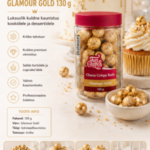CHOCO BALLS glamuur kuld ø15 mm 130g